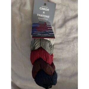 Caron‎ X Pantone Bamboo 60% Acrylic 20% Nylon 20% Viscose Yarn NEW Nautical